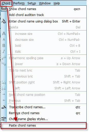 ChordName-ChordPasteChordNames