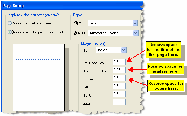 PageSetupForTitleHeaderFooter