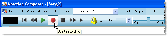 StartRecording120QtrNotesPerMinute