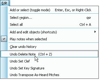 Undo and Redo Last Operations