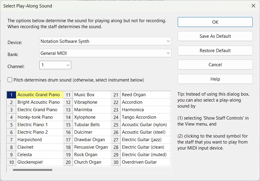 selectplayalongsound