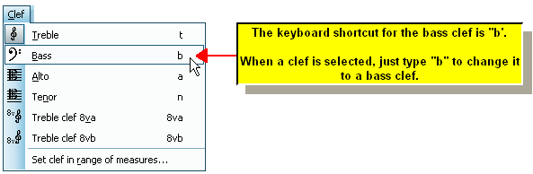 CommandShortcutInClefMenu