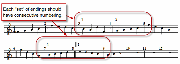 EndingsConsecutiveNumbering