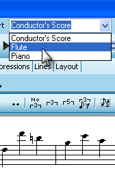 Part drop list with flute